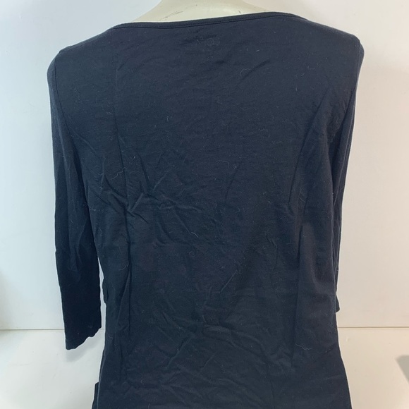 ANN Taylor LOFT Black Blouse - Picture 3 of 4